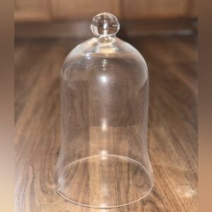 Glass bell jar & battery operated candle